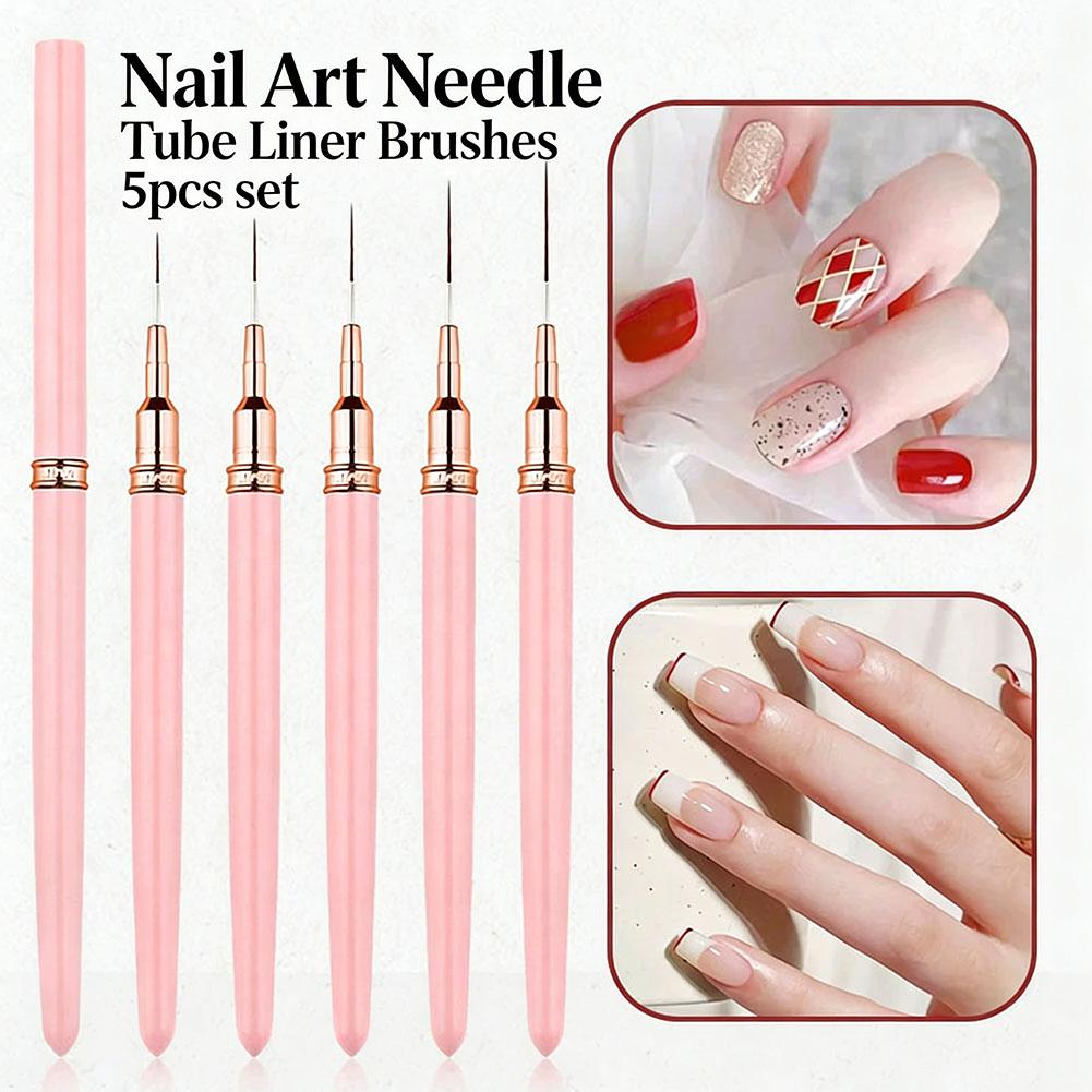 5PCS Nail Art Liner Brush Set  - Brush Bristle Set ulasan dan harga