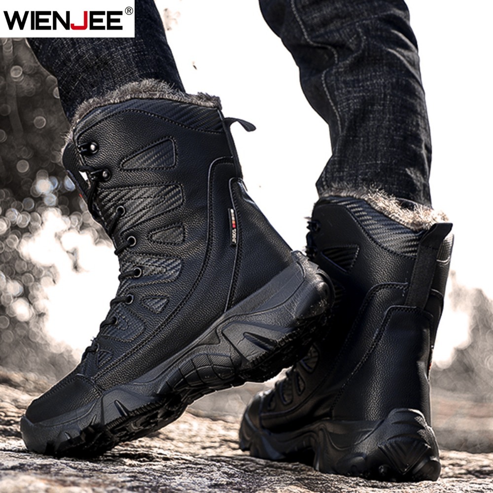 Winter Waterproof Men Boots Pl - Sneaker Zone ulasan dan harga