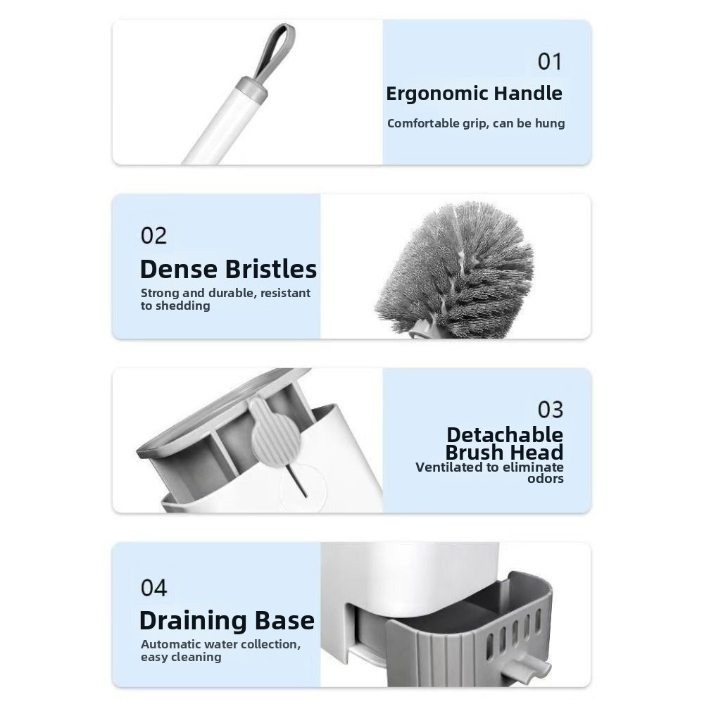 Ergonomic Wall Mount Toilet Br - Brush Bristle Set ulasan dan harga