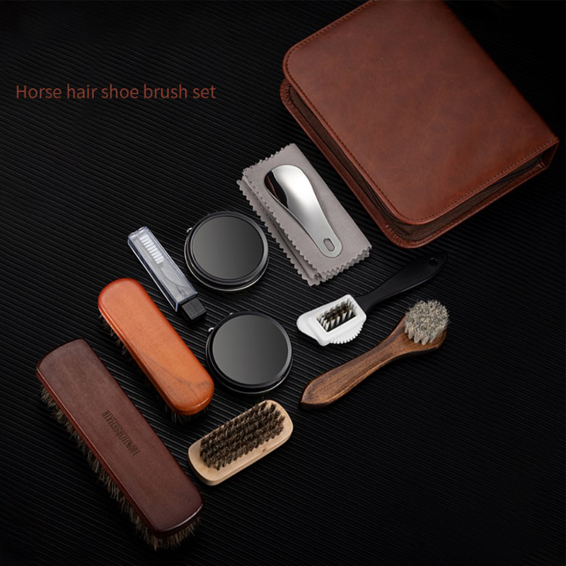 HorseHair Shoe Brush Set Leath - Sneaker Care Products ulasan dan harga
