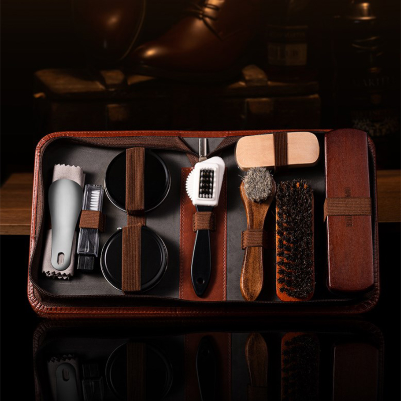 HorseHair Shoe Brush Set Leath - Sneaker Care Products ulasan dan harga