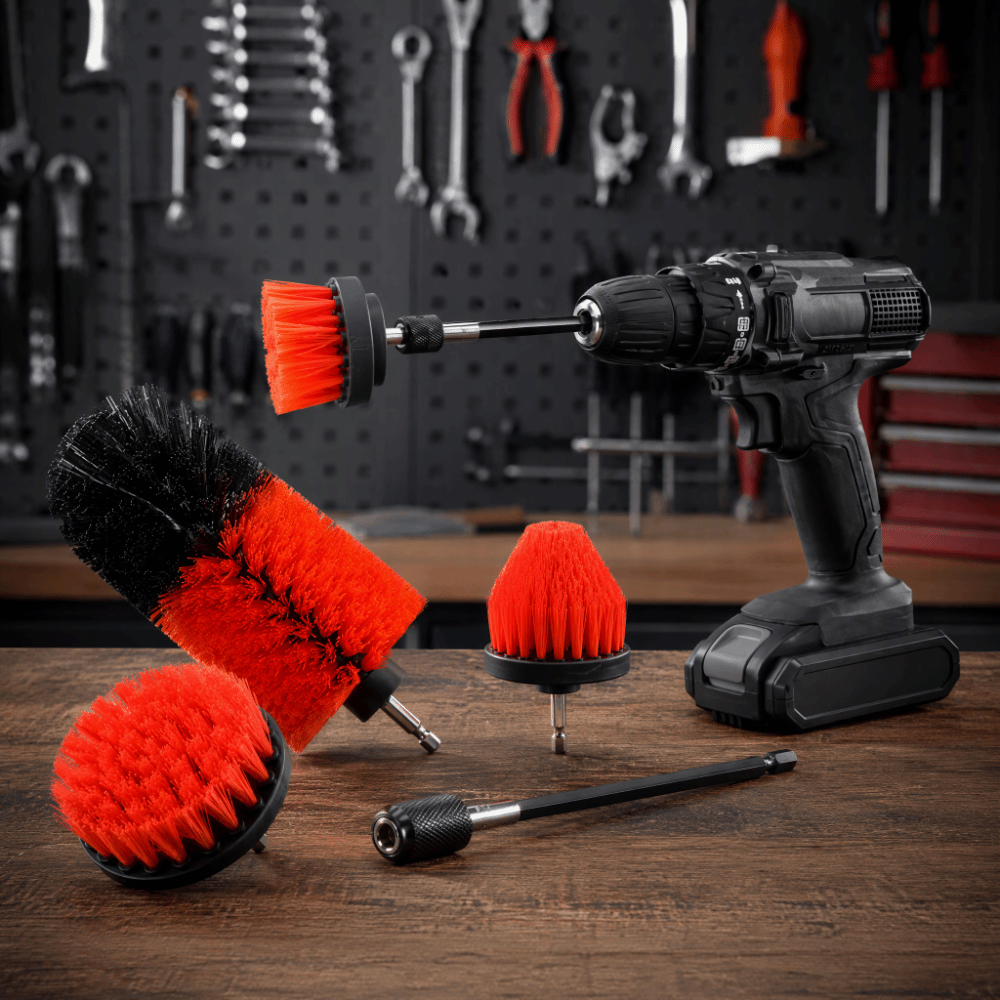 5Pcs Round Brush Head Drill Br - Brush Bristle Set ulasan dan harga
