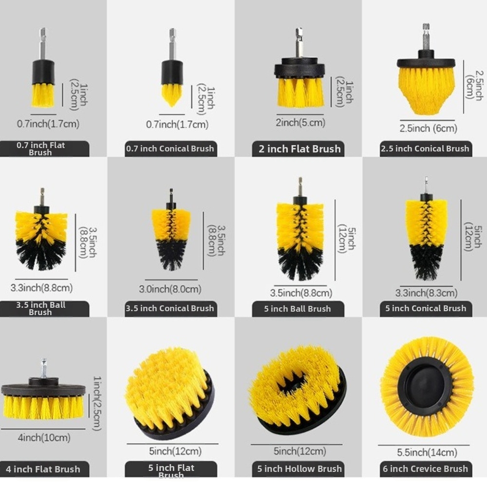 5Pcs Round Brush Head Drill Br - Brush Bristle Set ulasan dan harga