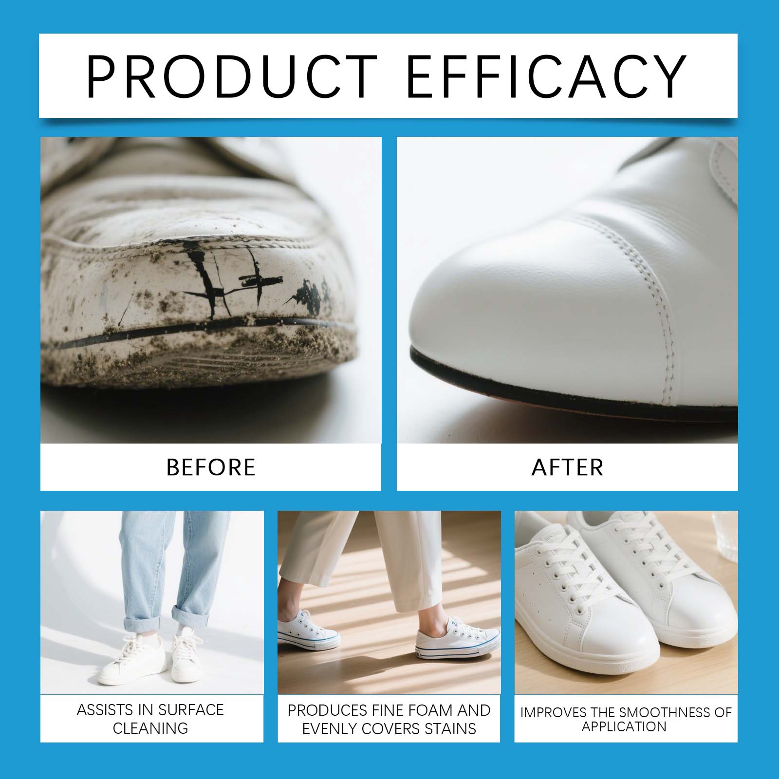 White Shoe Cleaner Cream Sneak - Sneaker Care Products ulasan dan harga