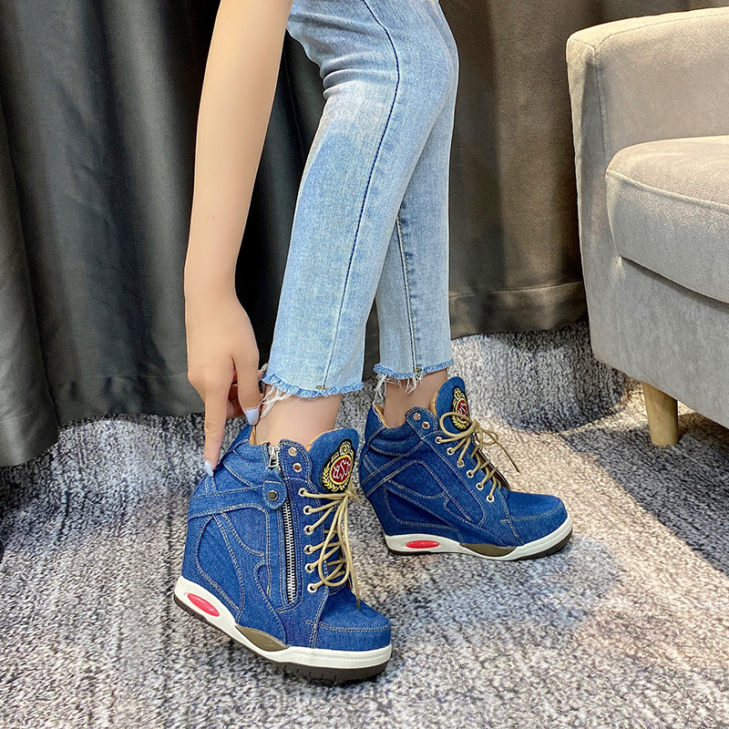 Big Size Women's Denim Wedges  - Sneaker Zone ulasan dan harga