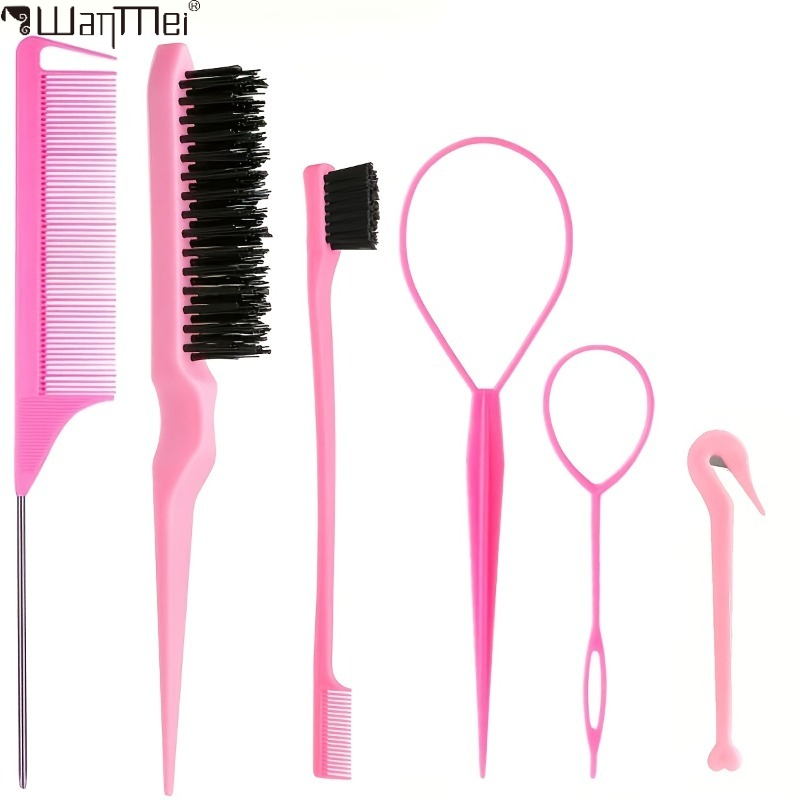 6Pcs Professional Hair Styling - Brush Bristle Set ulasan dan harga