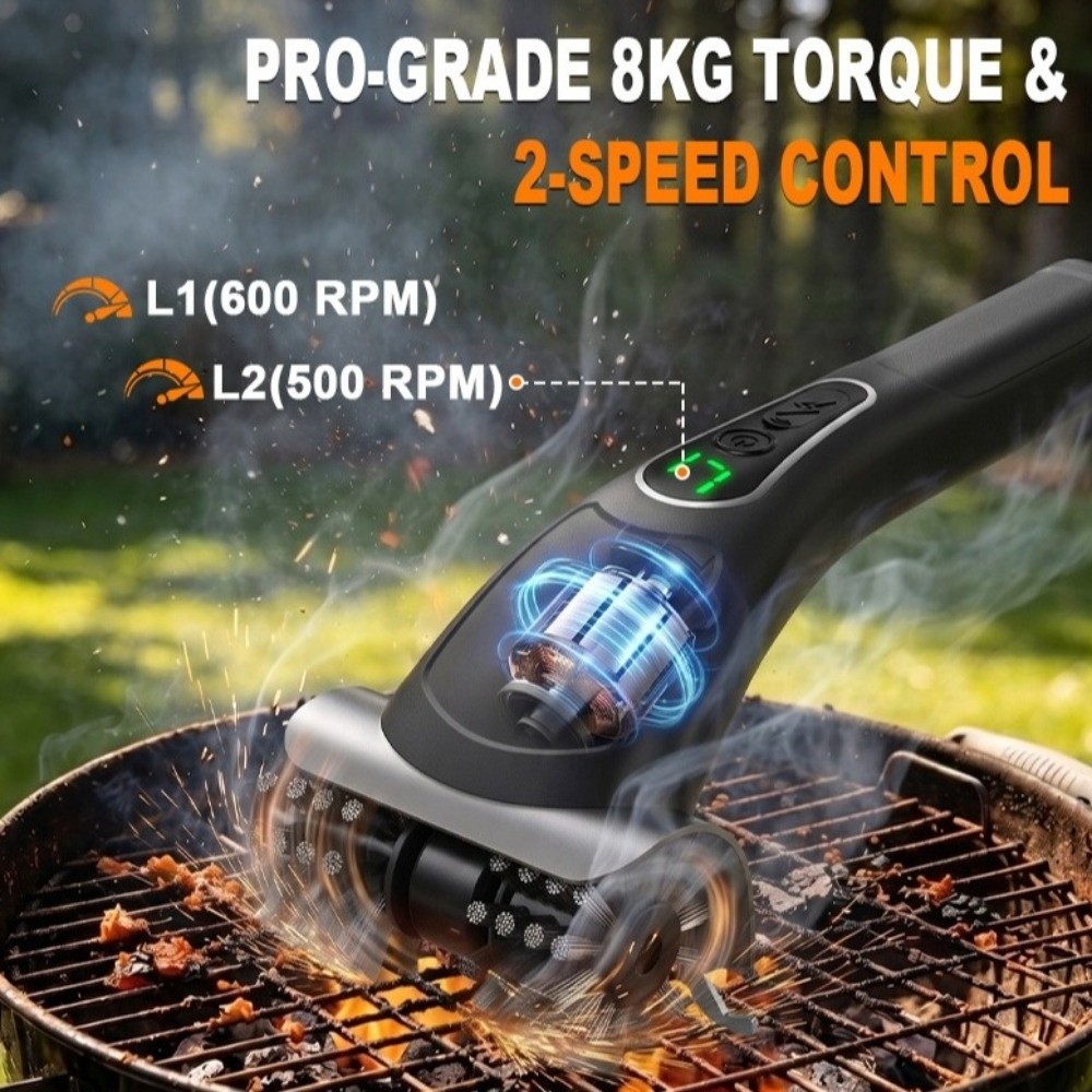 2-Speed Settings Electric Gril - Brush Bristle Set ulasan dan harga