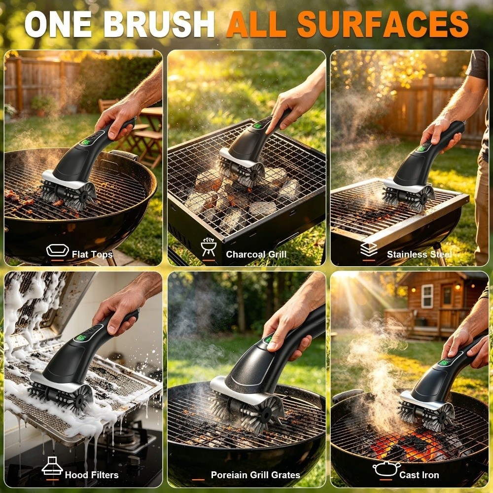 2-Speed Settings Electric Gril - Brush Bristle Set ulasan dan harga