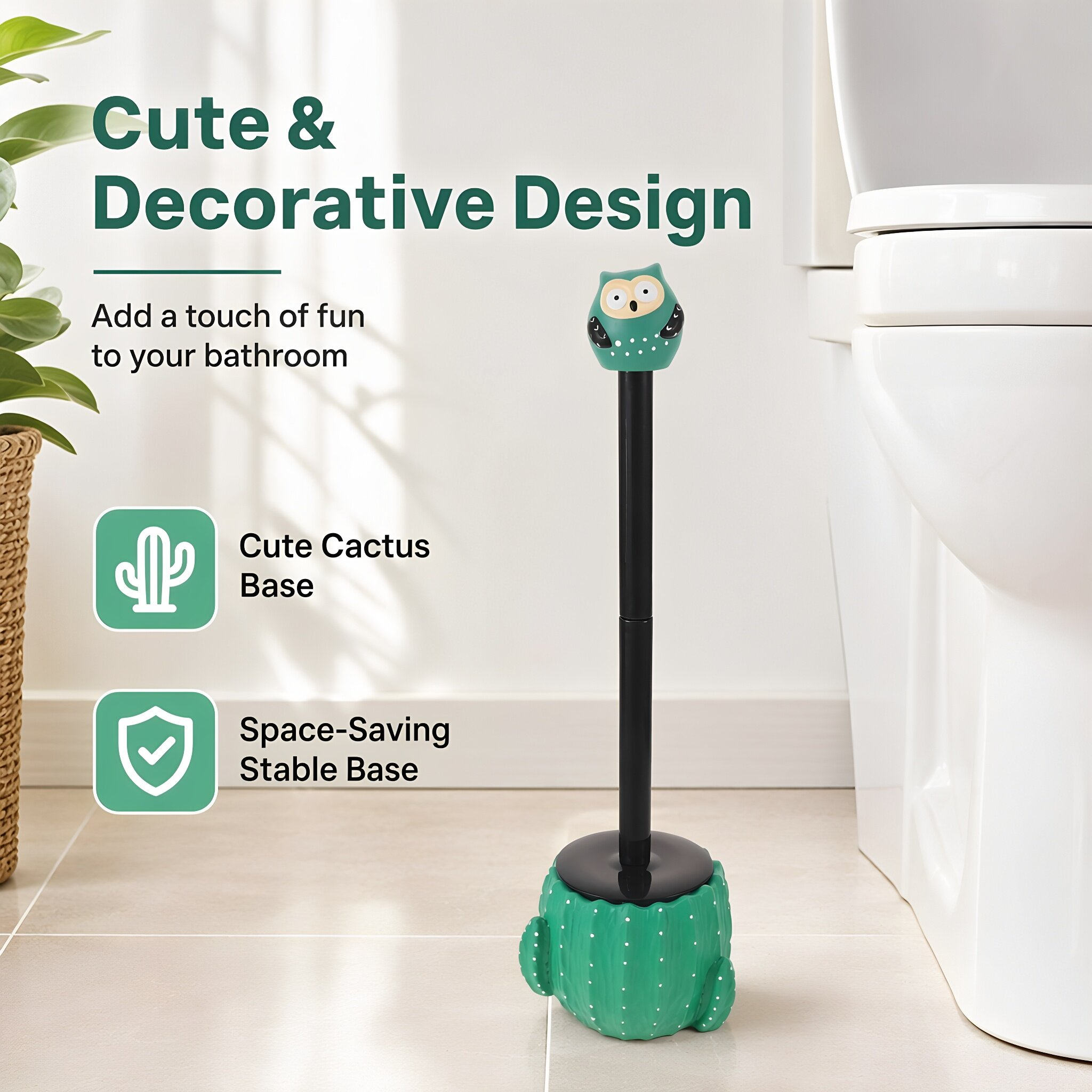 Toilet Brush Holder Set Cute C - Brush Bristle Set ulasan dan harga
